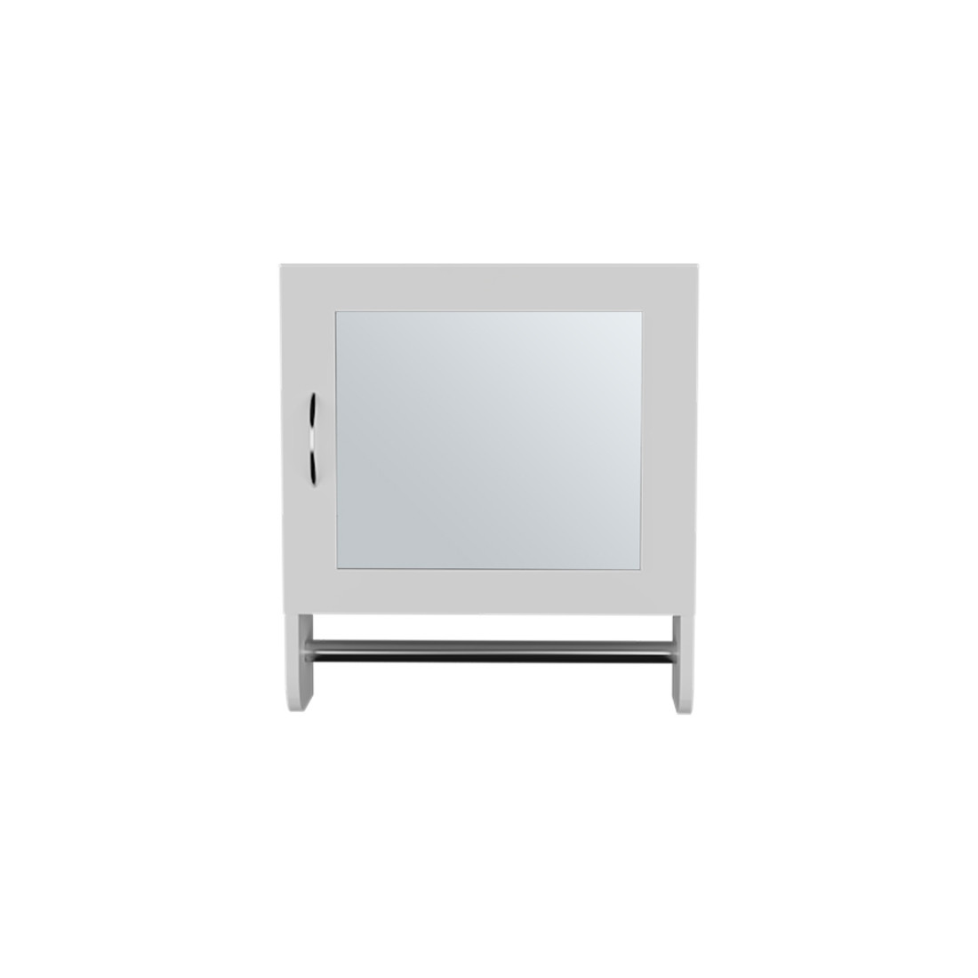 18" White Wood, Metal Floating Bathroom Vanity - Image 6