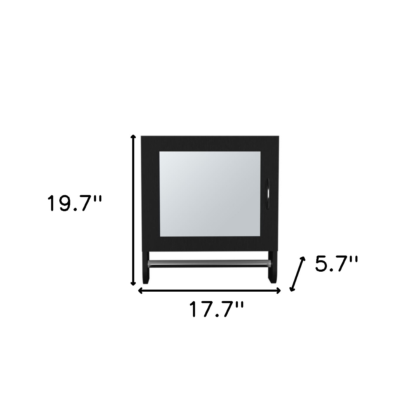 18" Black Wood, Metal Floating Bathroom Vanity - Image 10