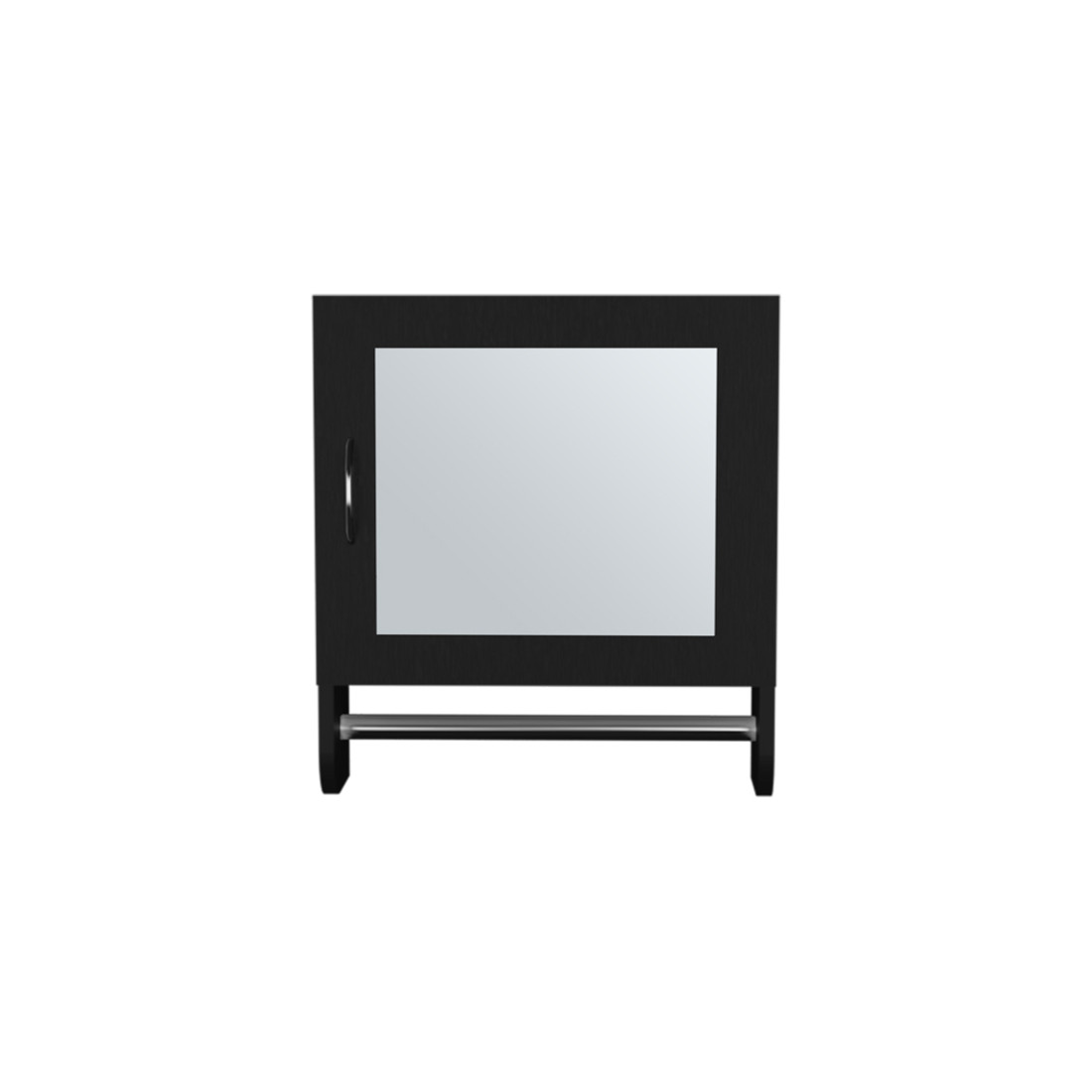 18" Black Wood, Metal Floating Bathroom Vanity - Image 6