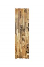 Brown 3D Embossed Abstract Teak Reclaimed Wood Decorative Wall Panels